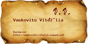 Vaskovits Vitália névjegykártya